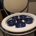 Peake glasuurpõletust avatud keraamikaahi